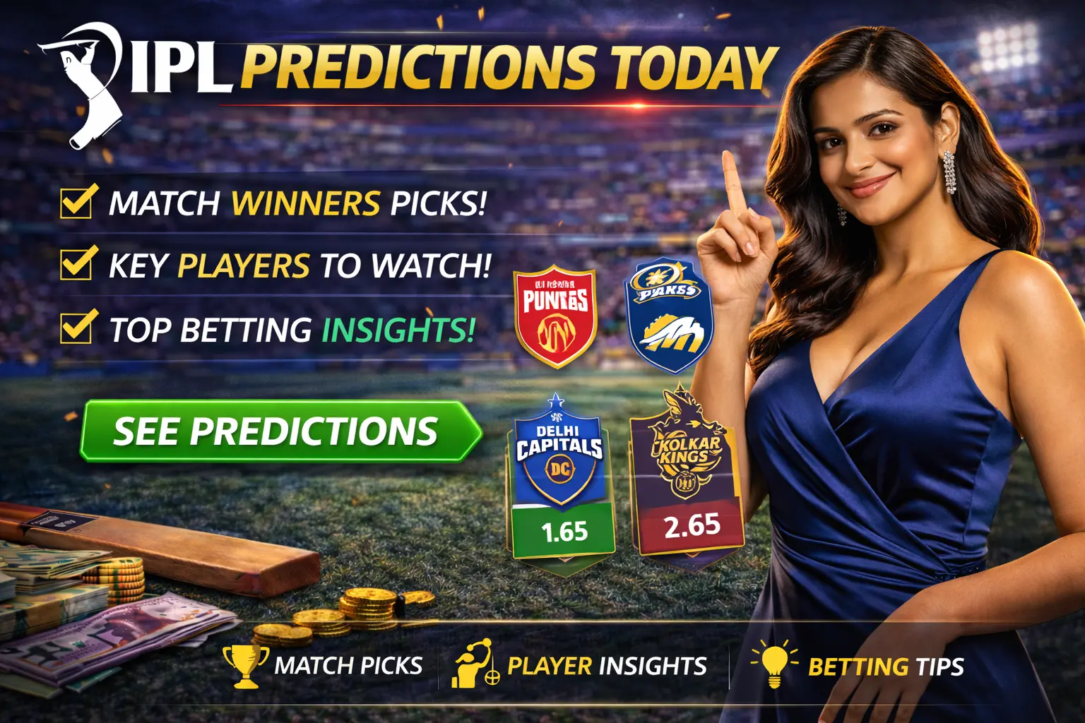 Today's IPL 2026 match prediction with pitch and form analysis